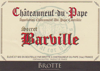 Cuvée "SECRET BARVILLE" Cuvée "SECRET BARVILLE"